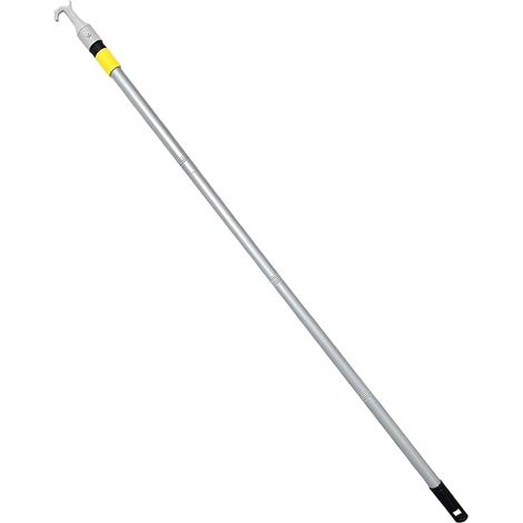 Perche Télescopique en Acier Inoxydable 110 cm pour Lucarne, Trappe De Grenier Et Escalier Escamotable – Crochet Réglable 4 Segments, Installation sans Outil pour Fenêtres en Hauteur (1/5)