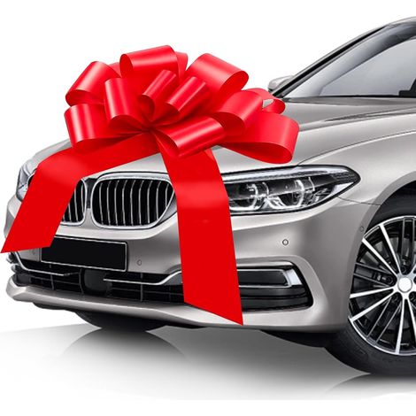 Grand Nœud Cadeau Rouge 58 cm / 23 Pouces avec Ventouses – Nœud XXL Voiture pour Mariage, 18ᵉ Anniversaire & Noël (1/4)