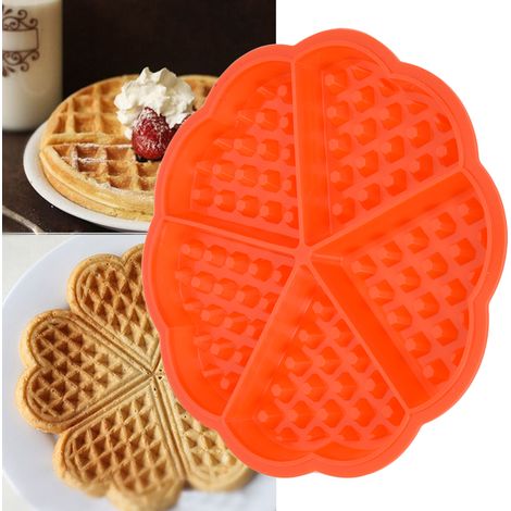 Moule à gaufres Nestlé en silicone à 5 cavités, moule à gâteau, moule à chocolat, moule à muffins, moule à pâtisserie pour le petit-déjeuner (rond) (1/5)