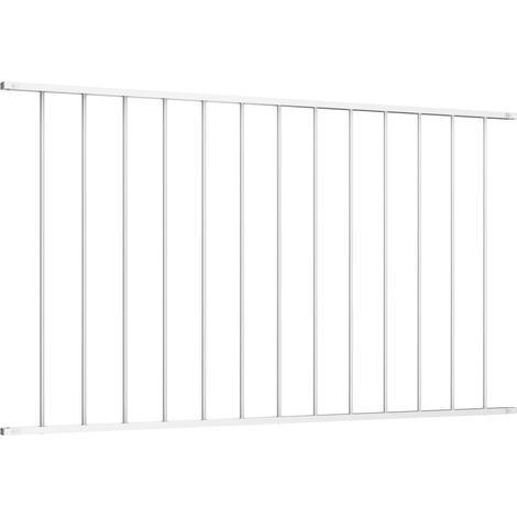 Panneau de clôture de Jardin,design simple Acier enduit de poudre 1,7x0,75 m Blanc -83114 (1/3)
