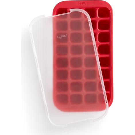 Lékué - Maxi bac 32 glaçons rouge (1/2)