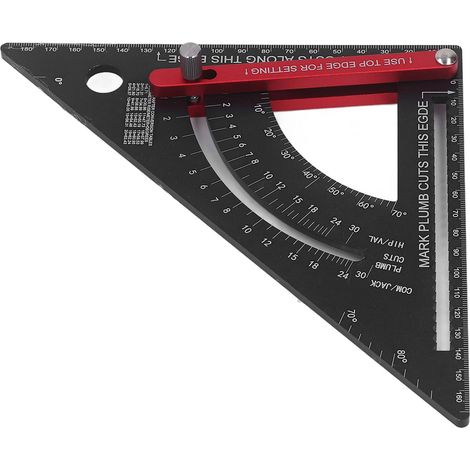 Dreieckiger Schreinerwinkel mit Winkelmesser, verstellbarer rechtwinkliger Winkel, Markierungswerkzeug für Schreiner (1/5)