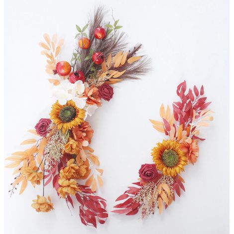 Guirlande florale artificielle en soie pour arche de tournesols, décoration de mariage (1/5)