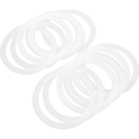 Lot de 20 joints d'étanchéité en silicone à large ouverture pour couvercles de bocaux Mason - Joints réutilisables-9.20X9.20X0.50CM-White