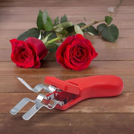 Florist Epinarose Rose Thorns and Cut Flowers with Metal Wavy Blades, Ergonomic Handle and Stem Protector Tool for Flowers and Gardening (1/4)
