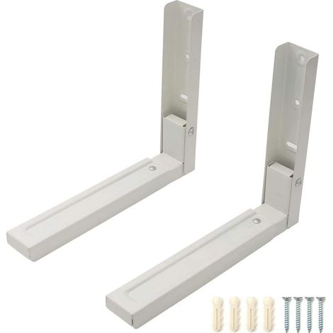 45 kgSupport mural universel pour micro-ondes Bras extensibles Poids du micro-ondes Sous l'armoire (Argent) Convient à tous les micro-ondes