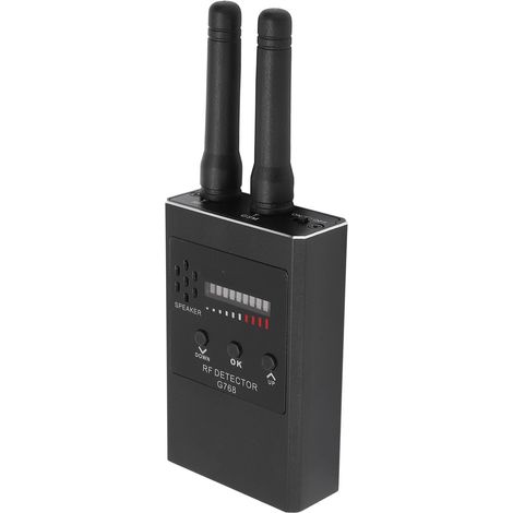 Drahtloser HF-Signaldetektor mit hoher Empfindlichkeit, Kamera, GPS-Tracking-Gerät, 10-stufige LED, 300–2700 MHz, Schwarz (1/5)
