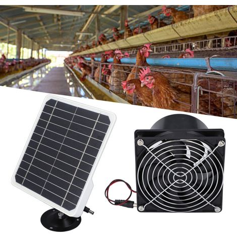Ventilateur Extractor Solaire pour Maison de Chien Kit 6,5 Inch ABS Panneau Monocrystalline 50W 12V (1/5)