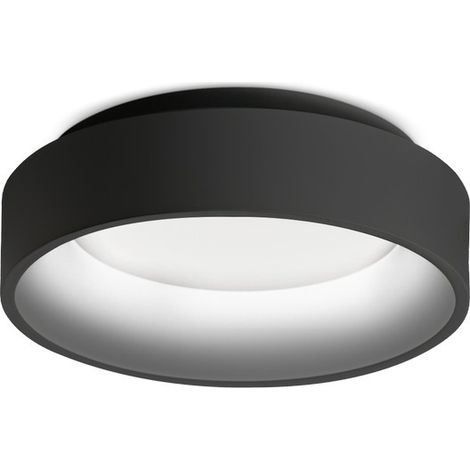 Ideal Lux ZIGGY Rundes 30 cm integriertes LED-Halbbündiglicht Schwarz, 3000 K, nicht dimmbar (1/2)