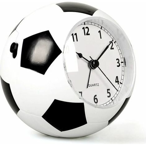 Sveglia per bambini, sveglia con motivo a pallone da calcio, orologio da comodino, sveglia musicale creativa, look da calcio, a batteria, regalo per bambini e bambine che amano le sveglie a tema calci (1/4)