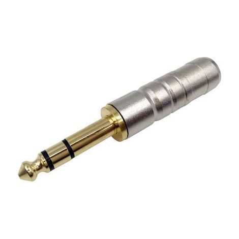 Jack 6.35 mm mâle, droit TRU COMPONENTS 1409075 Nombre de pôles: 3 stéréo argent 1 pc(s) S473221 (1/2)