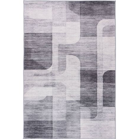 Tapis argent brillant moderne facile à entretenir - 150 x 80 cm (1/5)