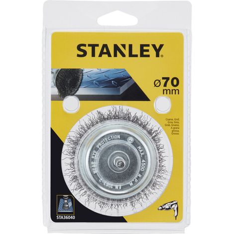 PIRANHA STANLEY STA36040 (X36040) SPAZZOLA ACCIAIO A TAZZA D.75- STANLEY- 1,0 pz