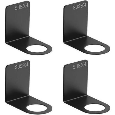 Lot de 4 porte-bouteilles de savon, support mural pour distributeur de pompe, grande taille, sans perçage, adhésif, crochet pour mur de douche, compatible avec les distributeurs de savo (1/4)