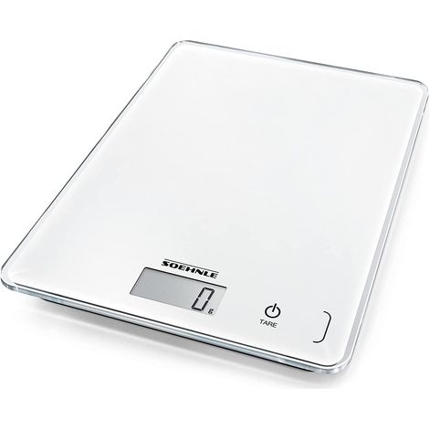 Balanza de cocina, plataforma de vidrio, función de tara, pantalla LCD, pesaje preciso de 1 g a 5 kg, para hornear y cocinar. (1/5)