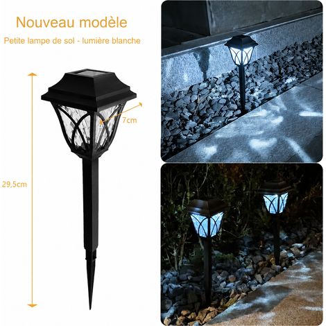 Balise solaire LED extérieure mini couvercle carré lumière blanche réf 9380 21 × 10 × 13 cm 100 g – Livraison gratuite