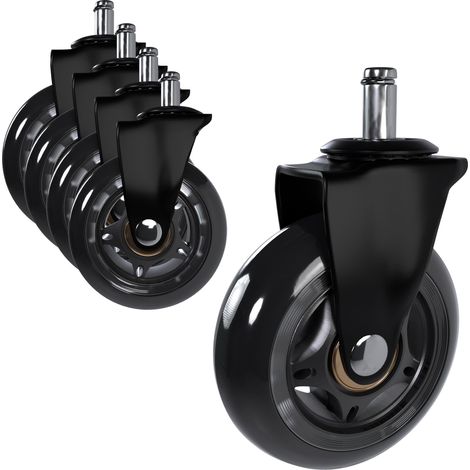 5er Set Hartbodenrollen schwarz (1/5)
