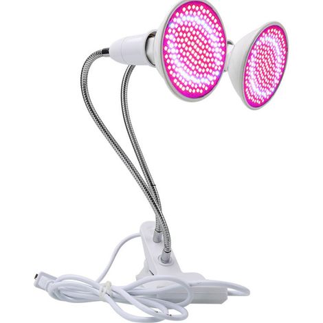 Lampe de croissance à spectre complet, 2 têtes de lampe, 200 LED-AquaForge