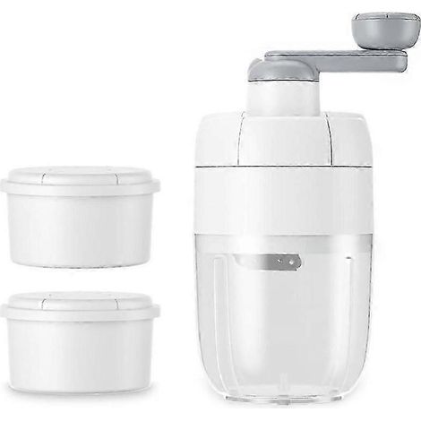 Machine à granita manuelle portable avec 2 bacs à glaçons gratuits pour une utilisation à domicile et en extérieur (1/5)