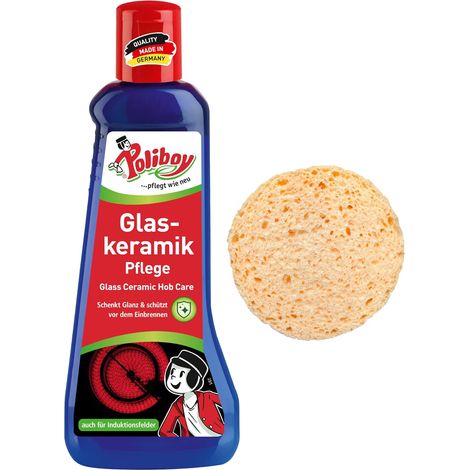 Entretien vitrocéramique - Entretien céramique avec protection anti-brûlure - Nettoyant pour plaque de cuisson vitrocéramique - 1 x 200 ml - Avec éponge - Fabriqué en Allemagne (1/5)