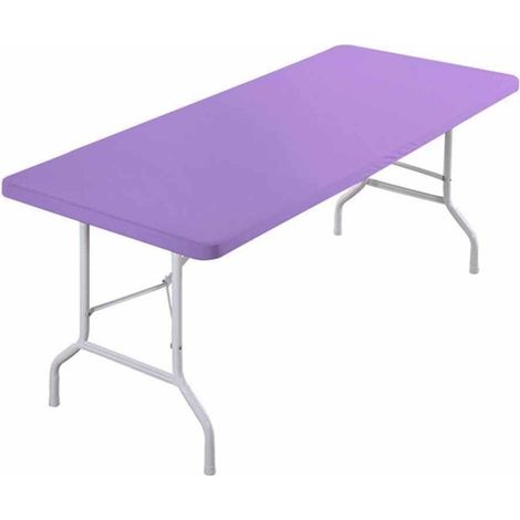 Elastische Tischdecke Spandex 183x76cm Lila, wasserdicht, waschbar