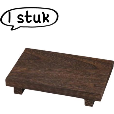 1 pièce - Étagère carrée - Support de bureau pour exposer et ranger des figurines - Présentoir, étagère de bureau pour décoration photo - Couleur bois naturel (1/5)