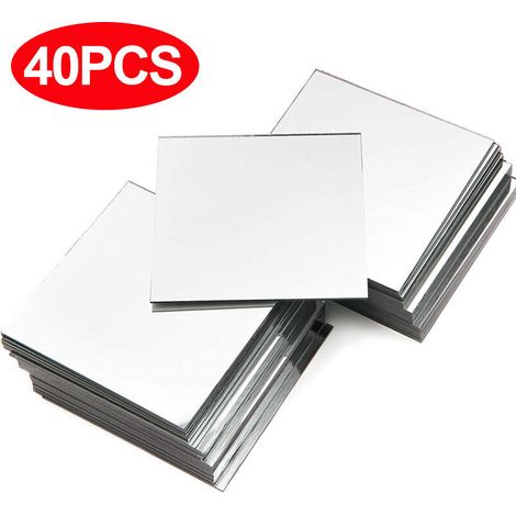 Specchio, decorativo, 16 x 16 x 5 cm, bianco antico (1/5)