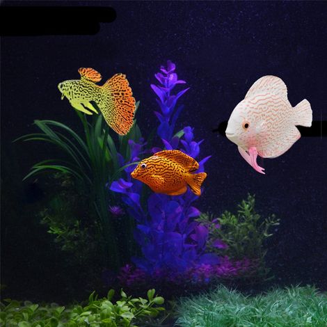 Poison Fish - Aquarium Decoration - Artificial Swimming Fish for Freshwater and Saltwater Tanks - Silicone Plastic - 7.8 x 2 x 4.6 cm - 1 Piece (1/5)