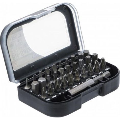 Ensemble de 30 embouts 6 pans 1/4 pour visseuse et 1 porte embout (1/2)