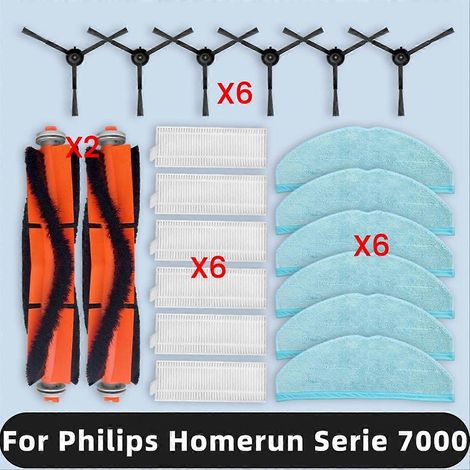 Ersatzteile für Homerun 7000 Serie Wischmopp XU7100/01 XU7100/02: Bürste, Tuch, HEPA-Filter (für den Hausgebrauch)