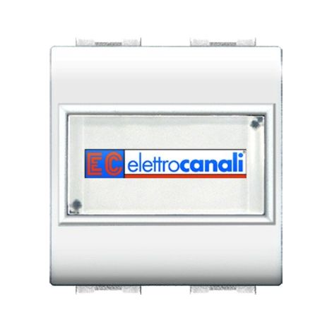 Pulsante Portanome Mylife 1P/No Bi. (Elettrocanali Cod. Ecl4025Wh)