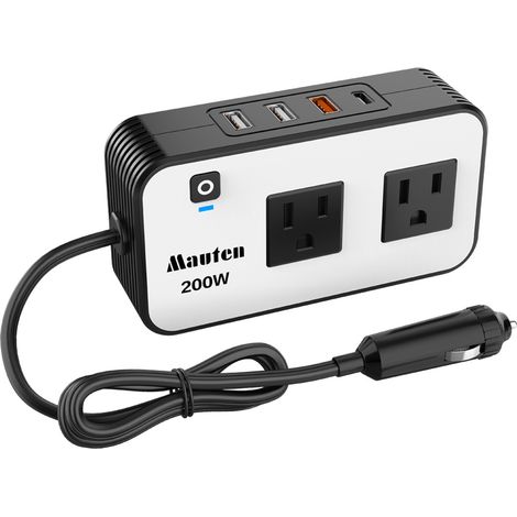 200 W Korrekturwellen-Auto-Wechselrichter Multifunktionssteckdose 12 V auf 110 V Auto-Stromrichter