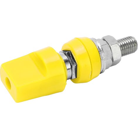 Bornier multifonctionnel à capuchon plat en laiton 4 mm M8 100 A haute intensité (avec douille jaune) (1/5)