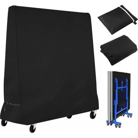 Wasserdichte Schutzhülle aus Oxford-Polyester für Tischtennisplatten, 165 x 71 x 185 cm, zum Schutz vor Feuchtigkeit und Schmutz (1/4)