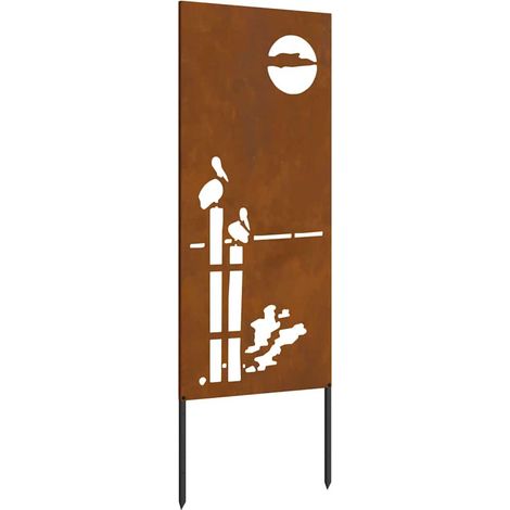Écran de confidentialité de jardin Fretwork Rouillé 50 x 140 cm CFW486446 (1/5)