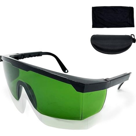 Occhiali di sicurezza laser con protezione UV verde, infrarossi e luce blu per epilazione a luce pulsata intensa (IPL), custodia resistente - AquaForge (1/5)
