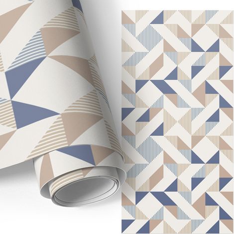 Klebefolie für Möbel - Möbelfolie - Selbstklebefolie - Kleiderschrank - Kommode - Schreibtisch - Geometrische Muster 65x130 cm