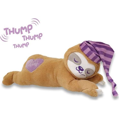 Gioco peluche HEART BEAT bradipo aiuta a ridurre l’ansia da separazione dalla mamma per cani