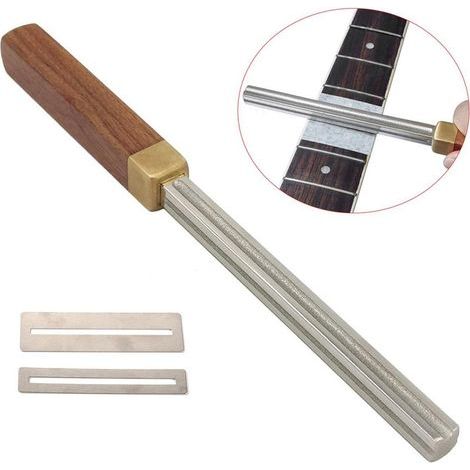 Lime à dresser les frettes de guitare avec protection de manche - Outil de luthier pour entretien et réparation (1/5)