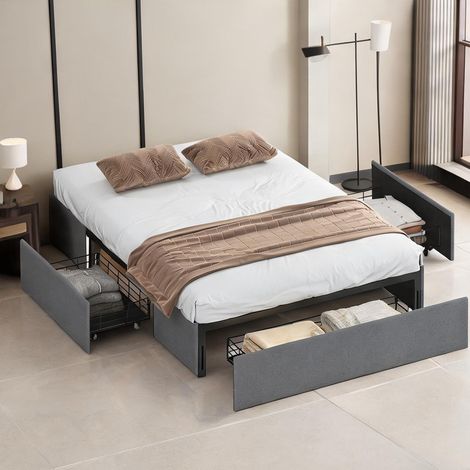 Canapé convertible gris 193 x 145 x 30 cm (1/5)