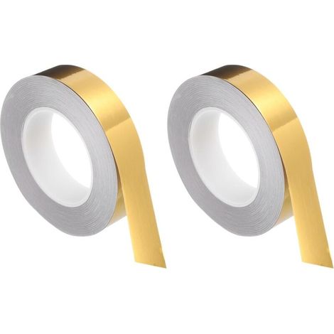 Lot de 2 rouleaux de film autocollant pour carrelage de cuisine Doré, 1,5 cm x 50 m, bande d'étanchéité imperméable pour mur de cuisine (1/5)