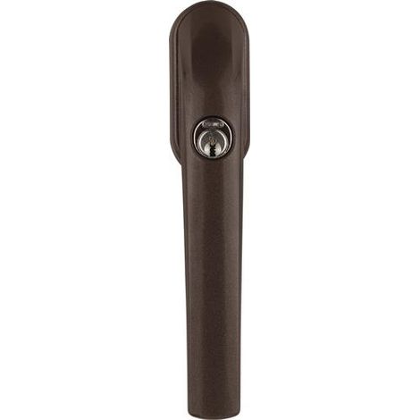 Manilla  de  ventana  FG300  B  AL0125  Alu.marrón  con  cerradura  ABUS (1/2)