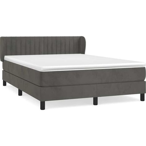 Maison Exclusive - Boxspringbett mit Matratze Dunkelgrau 140x190 (1/5)