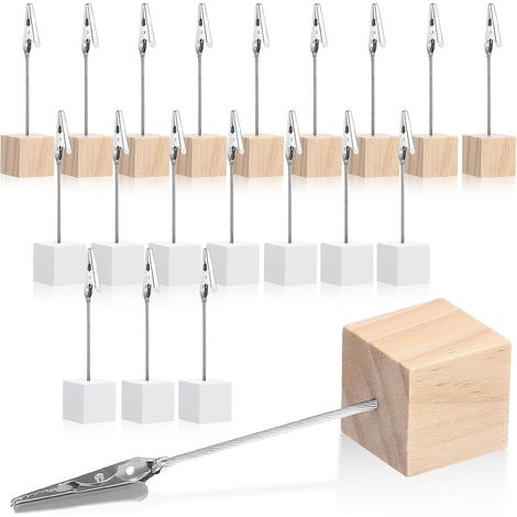 pièces Holz Bilderhalter Vertikal Stehend Memo Inhaber (1/5)