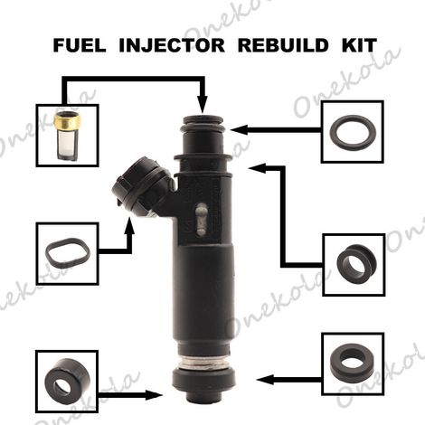 Fuel injector repair kit, seal and filter compatible with Mitsubishi Montero Pajero V77 195500-4370 (1/2)