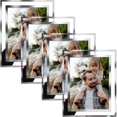Bilderrahmen 4er Set 15x20 Glas Silber 15x20cm 4 St. Transparent (1/5)