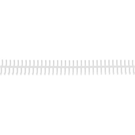 Lot de 10 spirales de reliure 34 trous en polypropylène résistant à l'usure, blanches, pour papeterie (1/5)