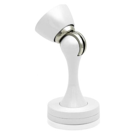 Butée de porte magnétique en acier inoxydable brossé blanc, butée de porte magnétique robuste, protection murale, butée de porte magnétique inférieure (1/4)