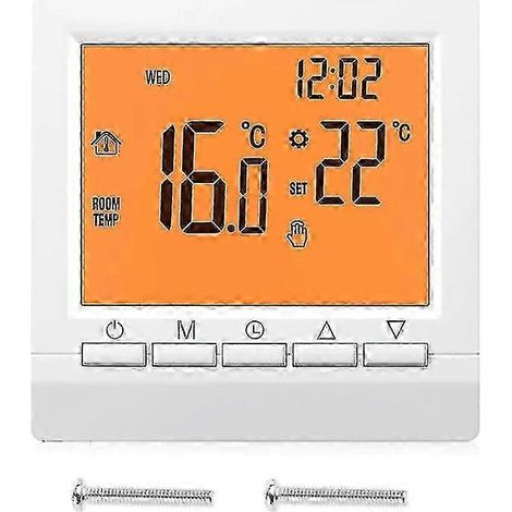 Thermostat numérique programmable à gaz pour chaudière, régulateur de température de chauffage, contrôleur d'ambiance intelligent, thermostat à économie d'énergie (1/5)