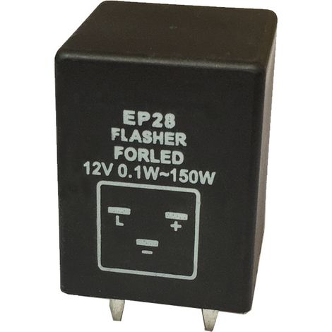 EP28 LED-Blinkrelais für Autos, dreipoliges elektronisches Blinkrelais mit Direktstecker, E-Commerce (1/4)